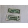 Image 4 : (2) Canadian $1 Bills - 1954, 1973