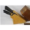 Image 2 : (2) Knife Blocks, (2) Knife Sharpeners, Variety of Knives
