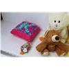Image 4 : (5) Stuffed Toys, Cushion, Christening Stuffie, etc.