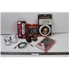 Samsung Note 20 Ultra Case, Philp's Shaver, Baby Shoes, Audio Cord, (2) Art Rocks, Ice Cleats, Candl