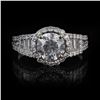 Image 1 : 1.50 ctw D COLOR CENTER Diamond 18K White Gold Ring (2.22 ctw Diamonds) EGL CERT