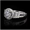 Image 2 : 1.50 ctw D COLOR CENTER Diamond 18K White Gold Ring (2.22 ctw Diamonds) EGL CERT