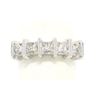 Image 2 : 18k White Gold 1.25 ctw Large Bar Set Princess Diamond Milgrain Work Band Ring