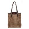 Image 1 : Celine Brown Beige Canvas Macadam Tote Bag