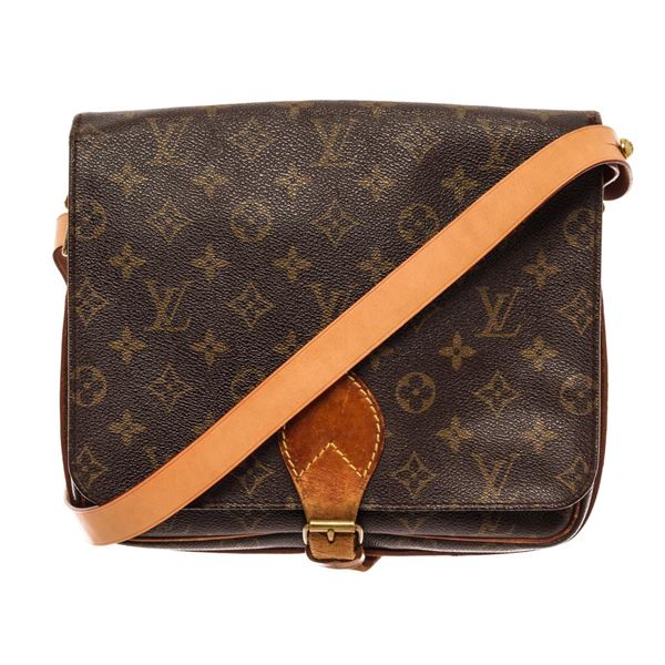 Louis Vuitton Brown Monogram Leather Cartouchiere GM Messenger Bag