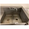 Image 5 : STAINLESS STEEL PREP TABLE AND 2 BIN STAINLESS STEEL SINK WITH FAUCET