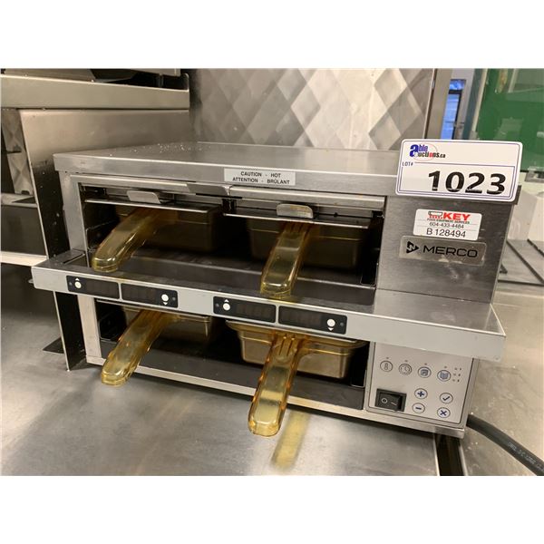 MERCO STAINLESS STEEL MODEL MHG22SAB1N 2 SHELF / 4 PAN DEDICATED HOLDING BIN CABINET