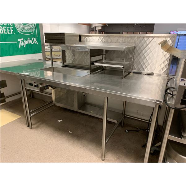 QUEST METAL WORKS STAINLESS STEEL HEATED PREP STATION