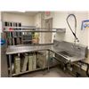 Image 1 : STAINLESS STEEL L SHAPED WASHING STATION WITH SINK AND PULL DOWN FAUCET