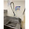 Image 2 : STAINLESS STEEL L SHAPED WASHING STATION WITH SINK AND PULL DOWN FAUCET