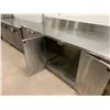 Image 4 : STAINLESS STEEL PREP TABLE WITH CABINETS AND SINK STATION