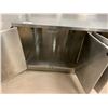 Image 5 : STAINLESS STEEL PREP TABLE WITH CABINETS AND SINK STATION