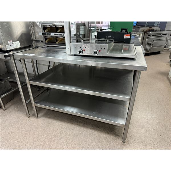 THREE TIER STAINLESS STEEL PREP TABLE