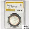 Image 1 : 1884-CC Morgan Silver Dollar PGA MS65+
