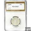 Image 1 : 1834 Capped Bust Quarter PGA MS62