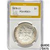 Image 1 : 1878-CC Morgan Silver Dollar PGA MS63+