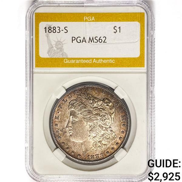 1883-S Morgan Silver Dollar PGA MS62