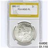 Image 1 : 1882-CC Morgan Silver Dollar PGA MS65 PL