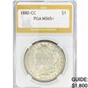 Image 1 : 1880-CC Morgan Silver Dollar PGA MS65+