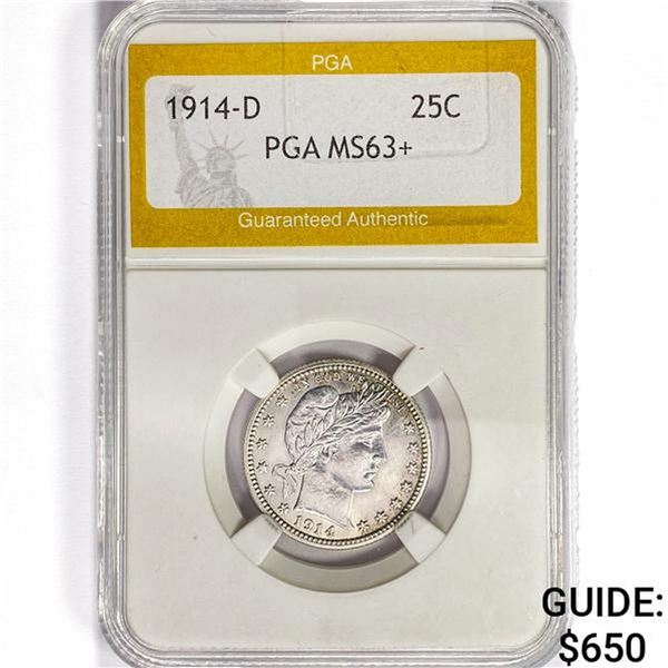 1914-D Barber Quarter PGA MS63+