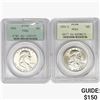 Image 1 : 1959&1962 [2] Franklin Half Dollar PCGS MS/PR64/66