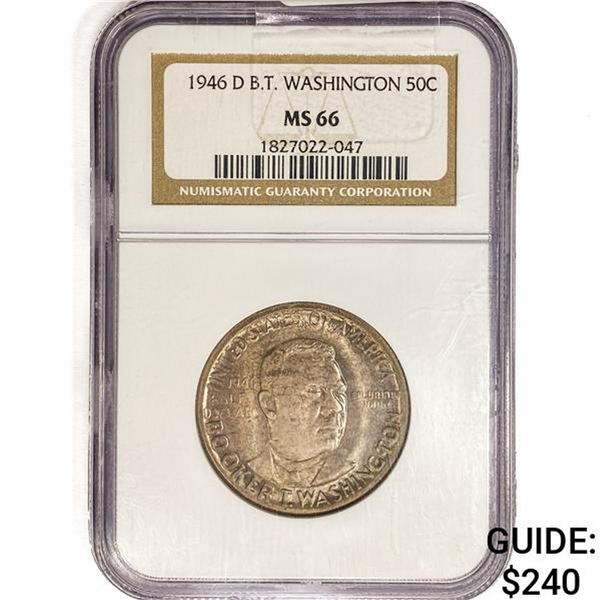 1946-D Booker T Half Dollar NGC MS66