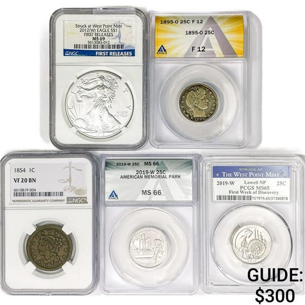 1854-2012 [5] US Varied Coinage