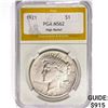 Image 1 : 1921 Morgan Silver Dollar PGA MS62 High Relief