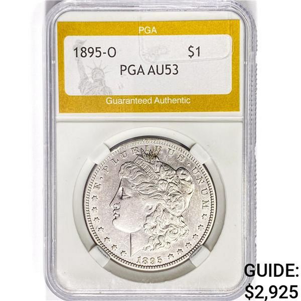 1895-O Morgan Silver Dollar PGA AU53