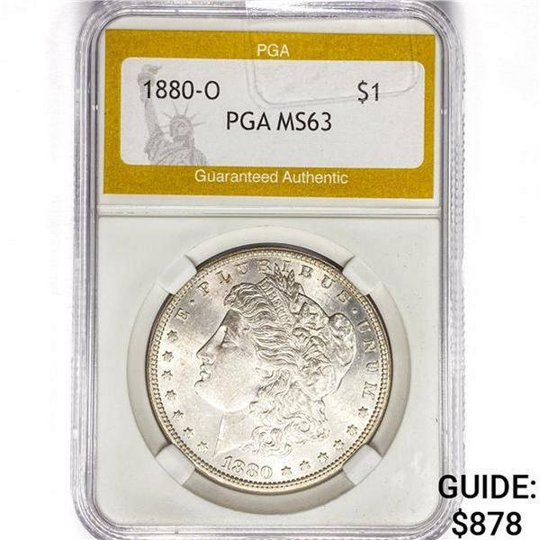 1880-O Morgan Silver Dollar PGA MS63