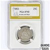 Image 1 : 1853 Seated Liberty Quarter PGA XF40 Arrows & Rays