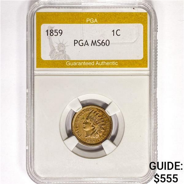 1859 Indian Head Cent PGA MS60