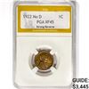 Image 1 : 1922 Wheat Cent PGA XF45 Strong REV, No D