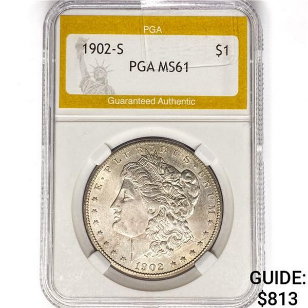 1902-S Morgan Silver Dollar PGA MS61
