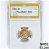 Image 1 : 1914-D Wheat Cent PGA MS63+ RED