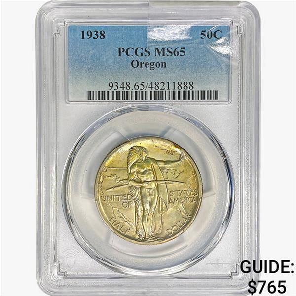 1938 Oregon Trail Half Dollar PCGS MS65