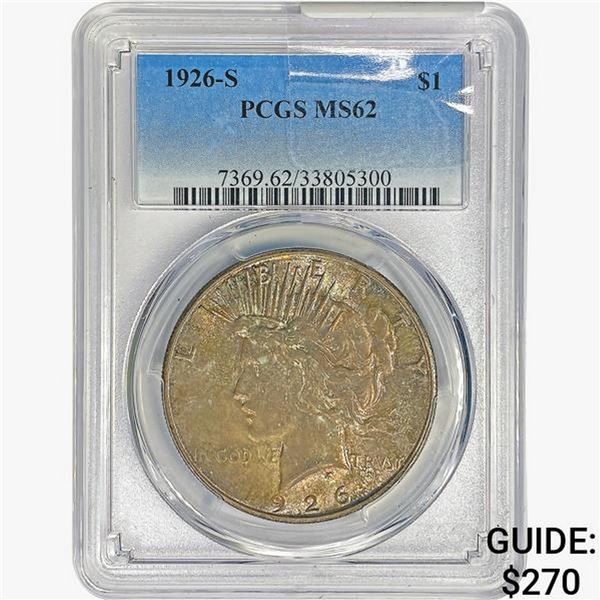 1926-S Silver Peace Dollar PCGS MS62