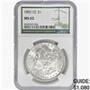 Image 1 : 1882-CC Morgan Silver Dollar NGC MS63