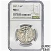 Image 1 : 1945-D Walking Liberty Half Dollar NGC MS66