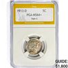 Image 1 : 1913-D Buffalo Nickel PGA MS64+ Type 2