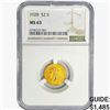 Image 1 : 1928 $2.50 Gold Quarter Eagle NGC MS63