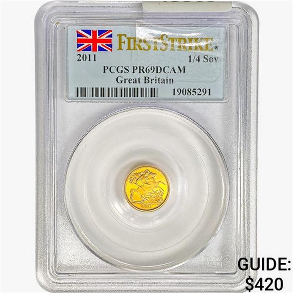 2011 G.Britain 1/4Sovereign .0590oz. Gold PCGS PR6