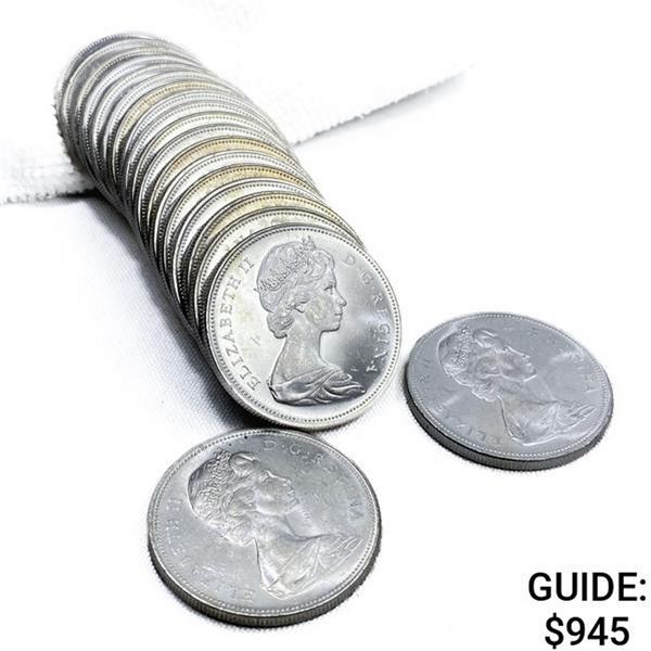 Canadian Silver Dollar .82oz (Roll of 20)