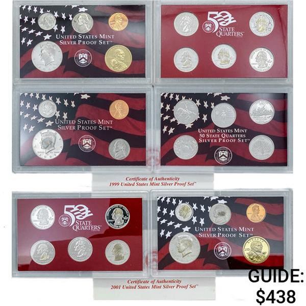 1999-2001 US Silver Proof Mint Sets [29 Coins]