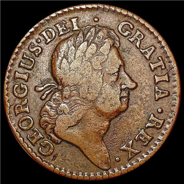 1724 Hibernia Halfpenny S-6601 NICELY CIRCULATED