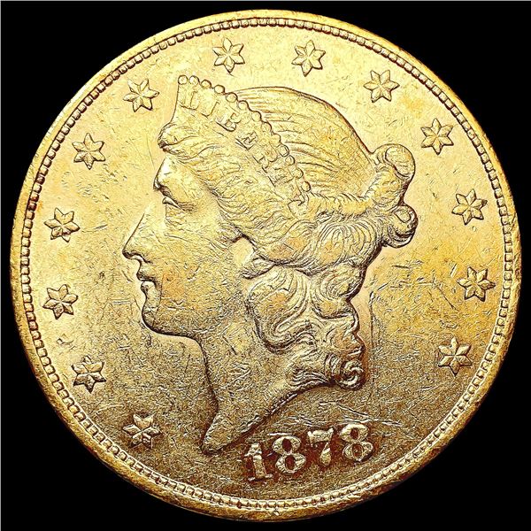1878 $20 Gold Double Eagle CLOSELY UNCIRCULATED