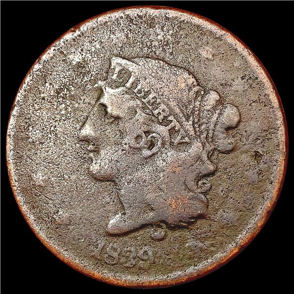 1839 Coronet Head Large Cent NICELY CIRCULATED