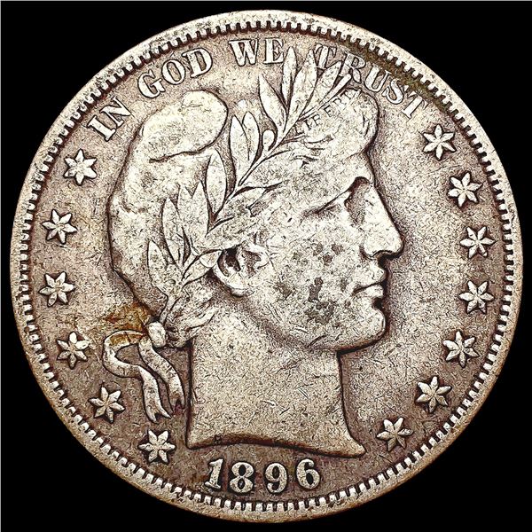 1896-S Barber Half Dollar NICELY CIRCULATED