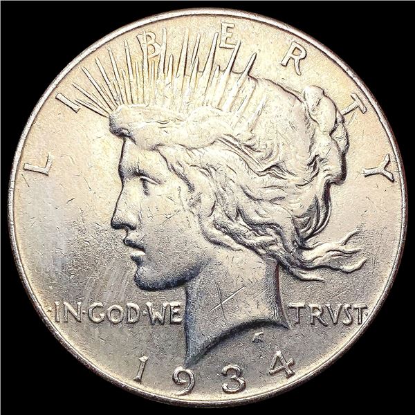 1934 Silver Peace Dollar NEARLY UNCIRCULATED