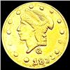 Image 1 : 1871 Round California Gold Quarter UNCIRCULATED